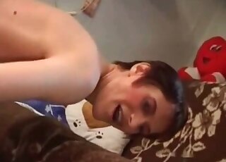 Salacious pup pleasantly blown by hot zoophile